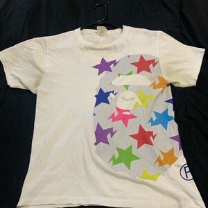 Bape Sta Pattern Side Big Ape Head Tee